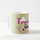 Trauma Nurse "Trauma Queen" Gifts Koffiemok (Voorkant links)