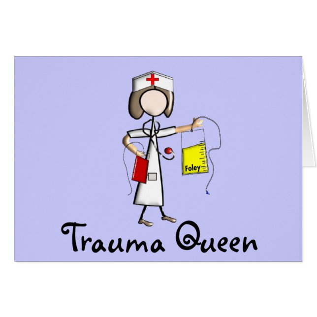 Trauma Nurse "Trauma Queen" T-Shirts en Gifts (Voorkant Horizontaal)