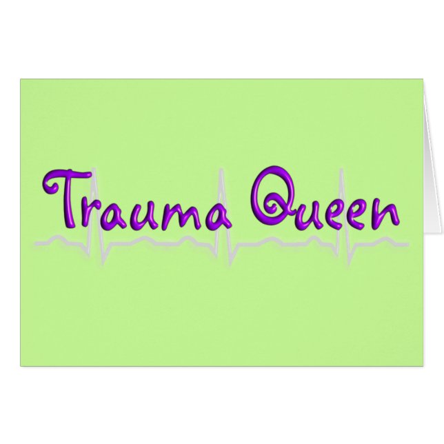 Trauma Nurse "Trauma Queen" T-Shirts en Gifts (Voorkant Horizontaal)