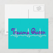 Trauma Nurse "Trauma Queen" T-Shirts en Gifts Briefkaart (Voorkant / Achterkant)