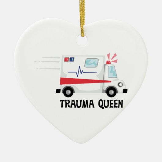 Trauma Queen Keramisch Ornament (Voorkant)