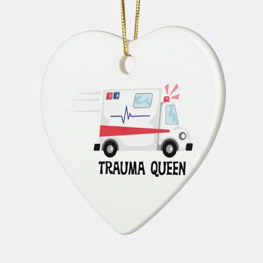 Trauma Queen Keramisch Ornament (Links)