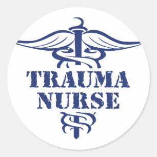 trauma ronde sticker