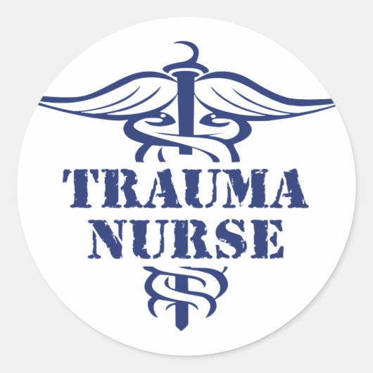 trauma ronde sticker (Voorkant)