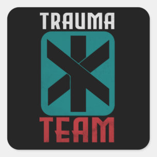 Trauma Team Cyber Gaming Gift Vierkante Sticker
