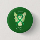 Traumatic Brain Injuries (TBI) Angel Awareness Pin Ronde Button 3,2 Cm (Voorkant)