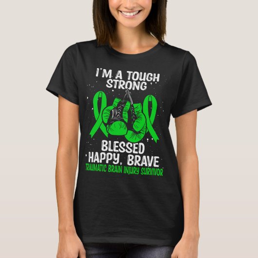 Traumatic Brain Injury Awareness TBI Survivor T-shirt (Voorkant)