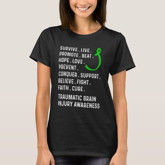 Traumatic Brain Injury Survivor Beat Hope TBI Warr T-shirt (Voorkant)