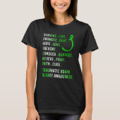 Traumatic Brain Injury Survivor Beat Hope TBI Warr T-shirt (Voorkant)