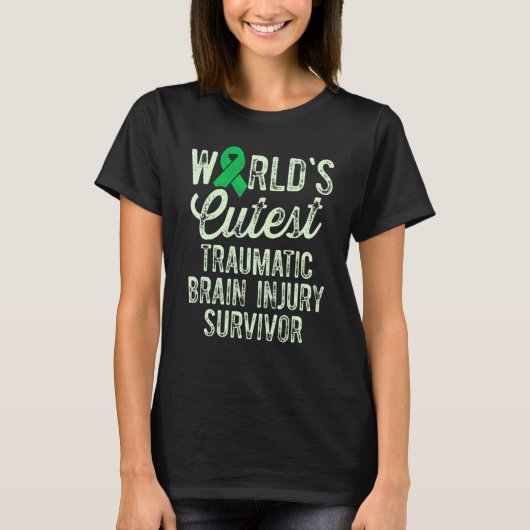 Traumatic Brain Injury Survivor Cutest TBI Warrior T-shirt (Voorkant)