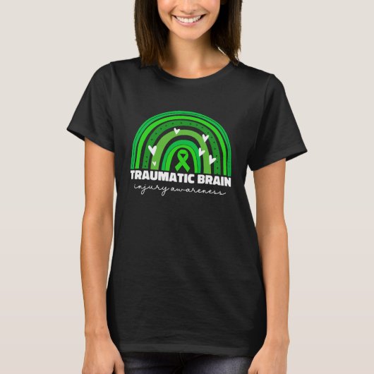Traumatic Brain Injury TBI Awareness Rainbow For W T-shirt (Voorkant)