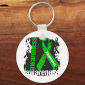 Traumatisch bewustzijn van hersenletsel Grunge Rib Sleutelhanger (Voorkant)