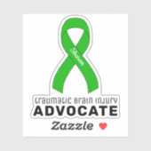 Traumatisch hersenletsel Advocate voor vinylSticke Sticker (Vel)