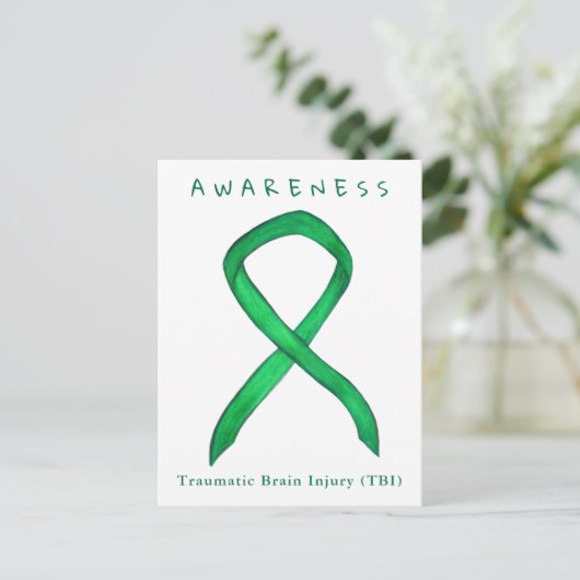 Traumatisch hersenletsel bewustzijnslint TBI-Kaart Briefkaart (Staand voorkant)