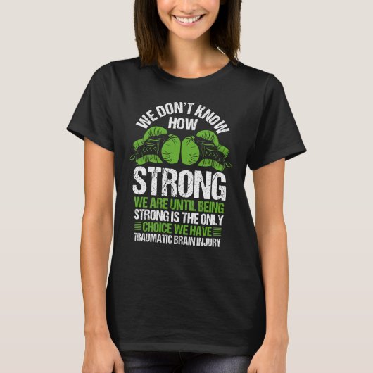 Traumatisch hersenletsel Groen lint T-shirt (Voorkant)