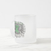Traumatisch hersenletsel, hoop liefde matglas koffiemok (Voorkant links)