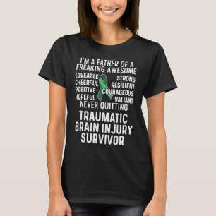 Traumatisch hersenletsel overlevende vader TBI War T-shirt