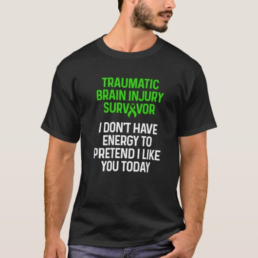 Traumatisch hersenletsel Overleving TBI Warrior T-shirt (Voorkant)