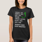 Traumatisch hersenletsel Survivor Hope TBI Warr T-shirt (Voorkant)