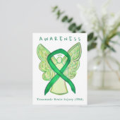 Traumatisch hersenletsel TBI Awareness Ribbon Kaar Briefkaart (Staand voorkant)