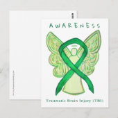 Traumatisch hersenletsel TBI Awareness Ribbon Kaar Briefkaart (Voorkant / Achterkant)