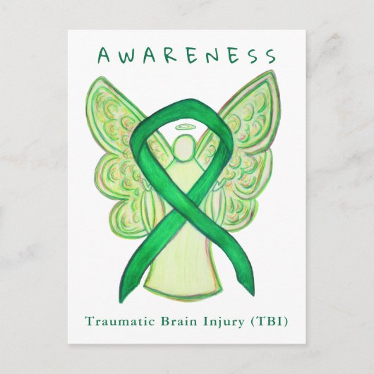 Traumatisch hersenletsel TBI Awareness Ribbon Kaar Briefkaart (Voorkant)