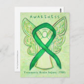 Traumatisch hersenletsel TBI Awareness Ribbon Kaar Briefkaart (Voorkant / Achterkant)