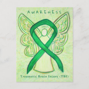 Traumatisch hersenletsel TBI Awareness Ribbon Kaar Briefkaart