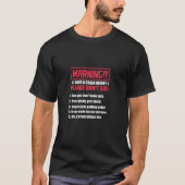 Traumatisch hersenletsel Waarschuwing Ik heb een h T-shirt (Voorkant)