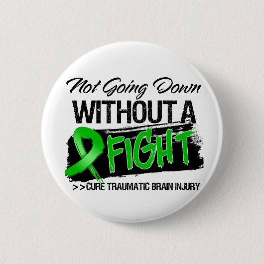 Traumatische hersenbeschadiging gaat niet omlaag ronde button 5,7 cm (Voorkant)