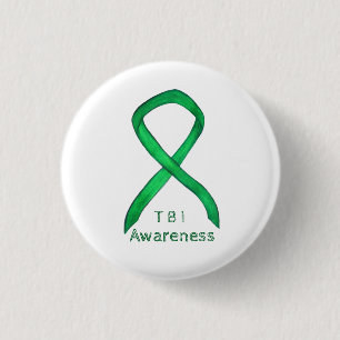 Traumatische hersenletsels - TBI Awareness Ribbon  Ronde Button 3,2 Cm