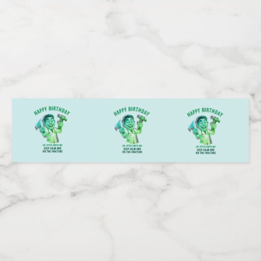 traumatologist Keep calm and fix the fracture MD Waterfles Etiket (Enkel label)