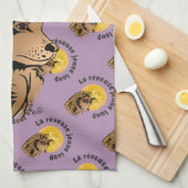 träumender Wolfswelpe Geschirrtuch Theedoek (Quarter Fold)