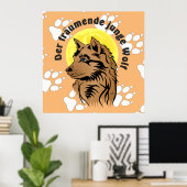 träumender Wolfswelpe Poster (Thuiskantoor)