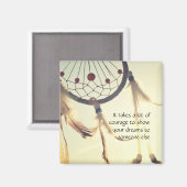 Traumfänger - Es braucht viel Mut Magneet (Voorkant / Achterkant)