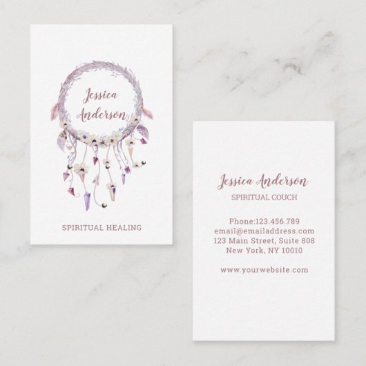 Traumfänger Visitekaartje (Voorkant / Achterkant)