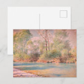 Traunstein River op de weg naar Empfig, Beieren: Briefkaart (Voorkant / Achterkant)