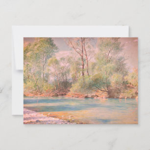 Traunstein River op de weg naar Empfig, Beieren: Briefkaart