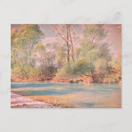 Traunstein River op de weg naar Empfig, Beieren: Briefkaart (Voorkant)