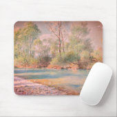 Traunstein River op de weg naar Empfig, Beieren: Muismat (Met muis)