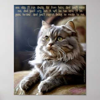 Traurig en Eenzaam Huisdieren Poster Print: Eén Da
