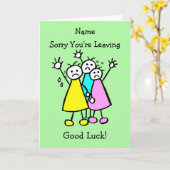 Traurig Huilend Sorry Vertrekken Veel Succes Kaart (Gele Bloem)