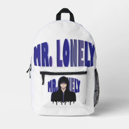 Traurige Jongen Esthetiek - Mr. Lonely Hoodie Ontw Bedrukte Rugzak