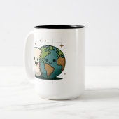 Travball for fan tweekleurige koffiemok (Voorkant links)