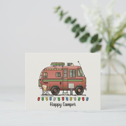 Travco Motor Home Camper RV Briefkaart (Staand voorkant)