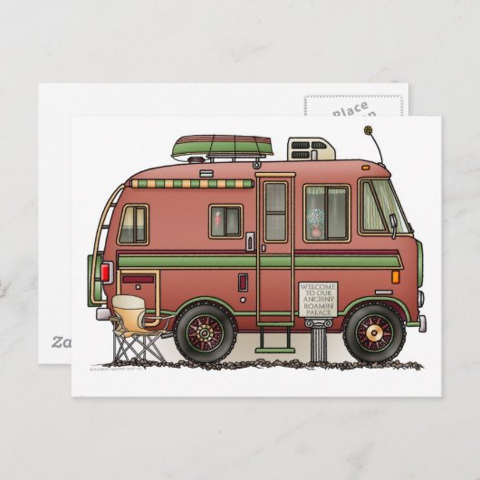 Travco Motor Home Camper RV Briefkaart (Voorkant / Achterkant)