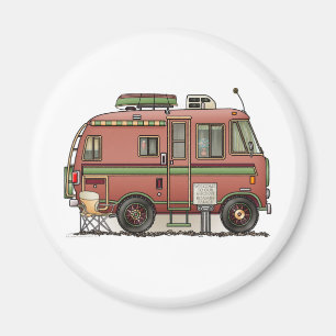 Travco Motor Home Camper RV Magneet