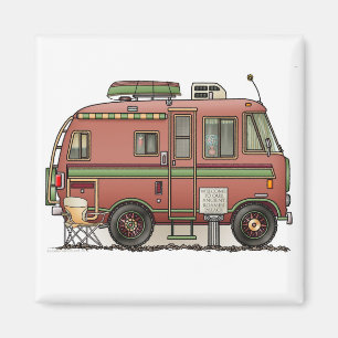 Travco Motor Home Camper RV Magneet