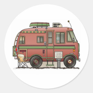 Travco Motor Home Camper RV Ronde Sticker