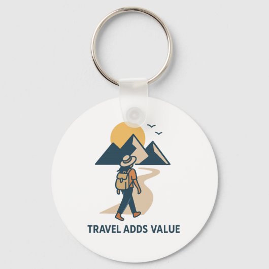 Travel adds value sleutelhanger (Voorkant)